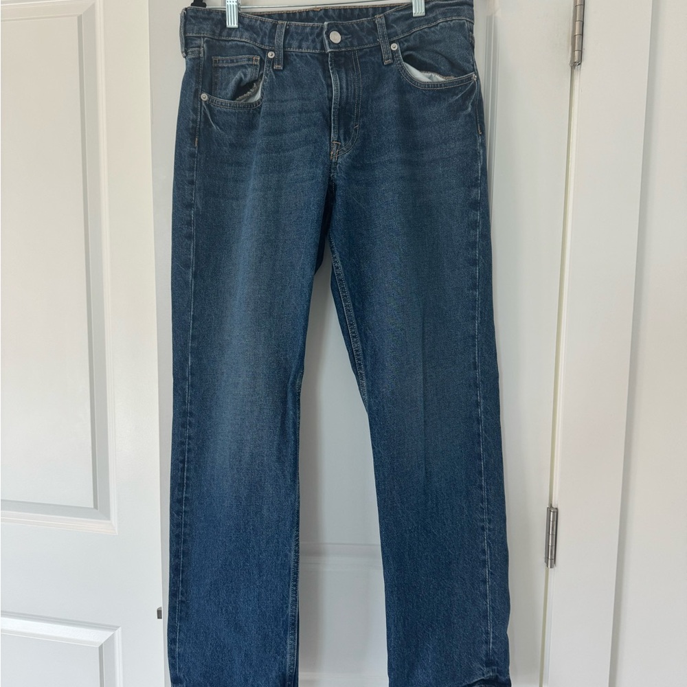 H&M Dark Blue Straight Leg Jeans
